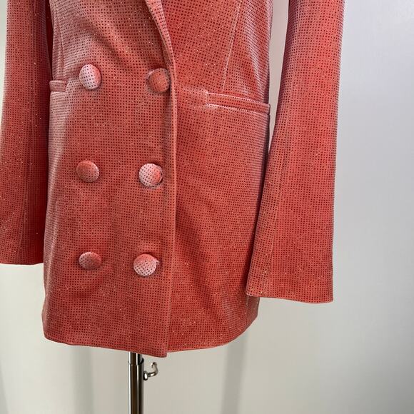 Alice McCall Midnight Jacket Pink Double Breasted Velvet Blazer - Picture 7 of 12